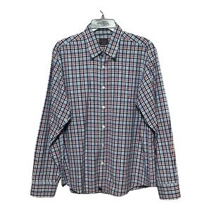 UNTUCKit Modern Fit Plaid Button Front Shirt Men’s Semi-Casual Long Sleeve Large
